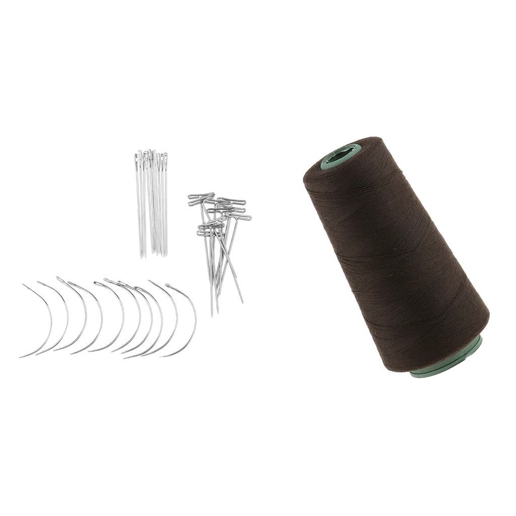 Hair Weaving Sewing Cotton Thread Pins Needles For Wig Weft Hair Extension Dreadlocks Microbraiding