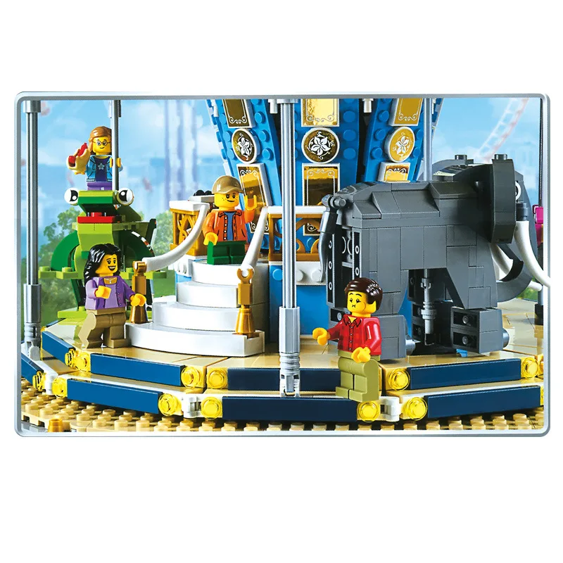 Creator City Street Series MOC Электрический карусель на детской площадке строительные блоки наборы Кирпичи Детские комплекты игрушки Детские совместимые