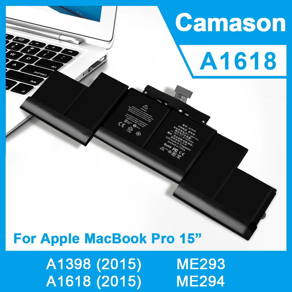 Camason Batería de para ordenador portátil, herramientas gratuitas para Apple Macbook Pro, 15 ME293, ME294, A1398, 2015|Baterías para ordenador portátil| - AliExpress