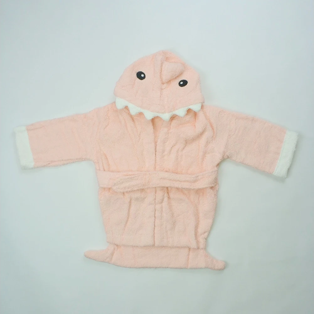 Банный халат с рисунком из мультфильма, с капюшоном, для мальчиков, для девочек, детская одежда для сна, От 0 до 3 лет