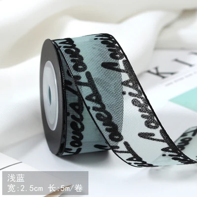 wide 2.5cm 5 м полиэстер атласные ленты пряжа органза лента шелковая подарочная упаковка Рождественский Декор аксессуары для поделок, банты для волос Скрапбукинг поставка - Цвет: wide 2.5cm