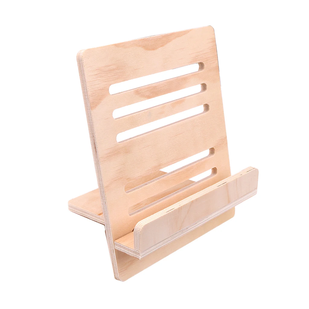 Wooden Book Stand Holder Rack Tray Finest DIY Reading Accessory