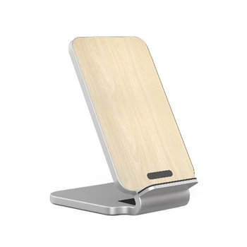 

Qi Wireless Charger Bracket Wooden Desktop Fast Charger 3.0 for Iphone / Samsung