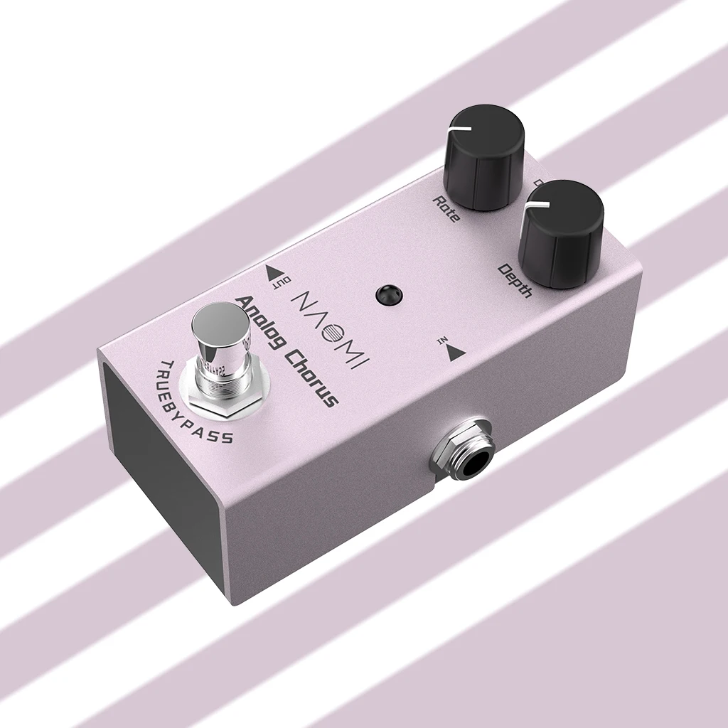 

NAOMI Electric Guitar Analog Chorus Pedal Rate/Depth Knob Effect Mini Single Type DC 9V True Bypass