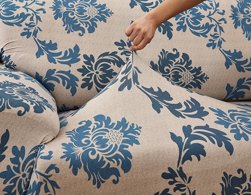 Maple Leaf Pattern Elastic Stretch Universal Sofa Covers Throw Protector Couch Corner Living Room Furniture 1/2/3/4 Seater