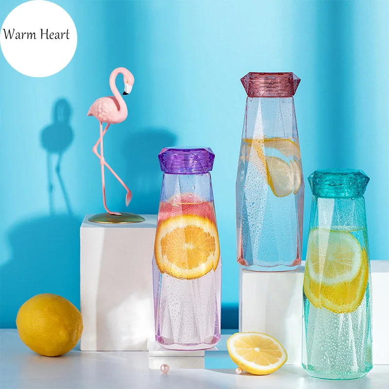 

BPA Free Plastic Water Bottle Transparent Cup Drinking Portable Eco-Friendly Camp Travel Picnic School For Adult Kid Children