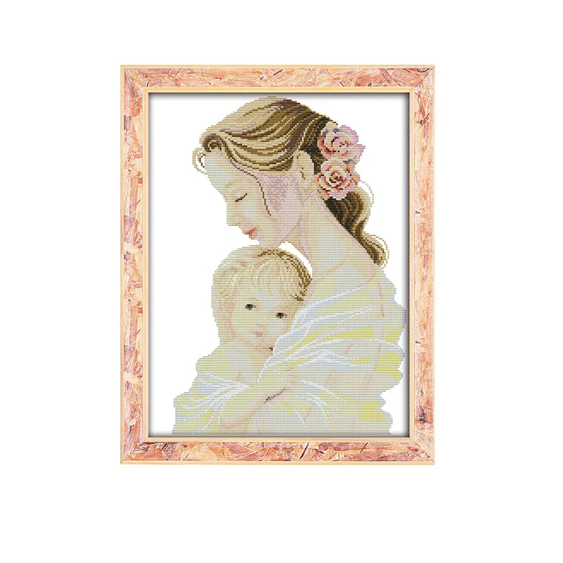Joy Sunday Набор для вышивания крестиком с напечатанным рисунком руки матери Китайская вышивка рукоделие подходит для подвешивания в спальне descoration - Цвет: Красный