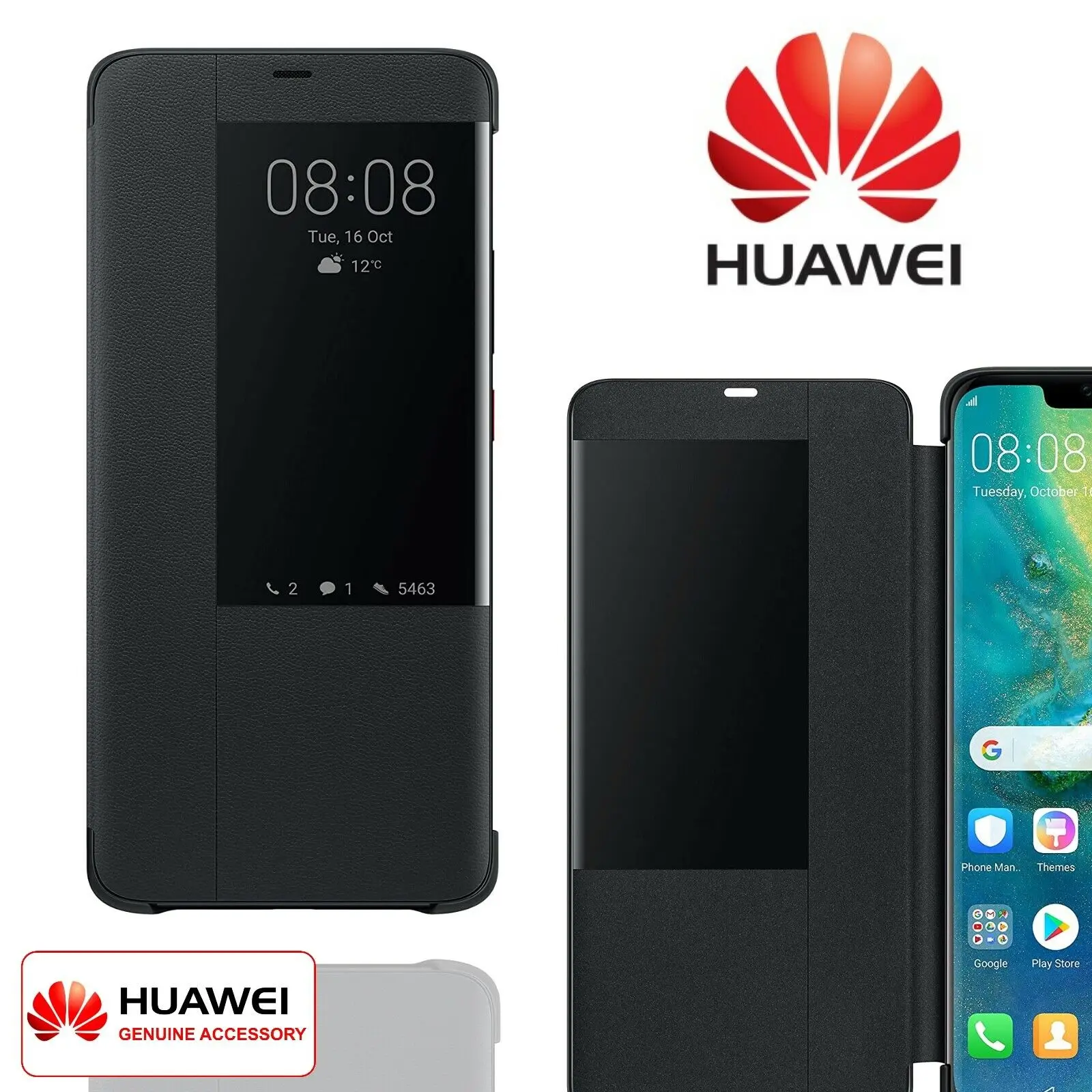 

100% Original Original official Huawei Smart View Cover Leather Phone Case For huawei Mate 20 Smart Flip Case