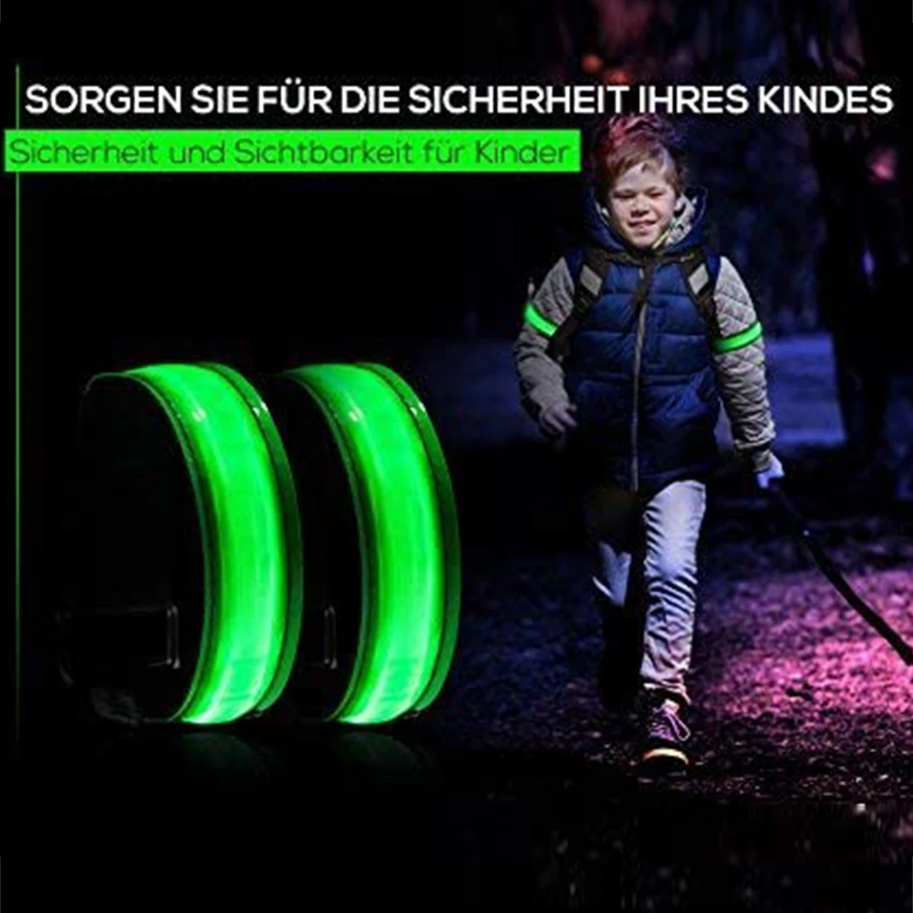 TOYANDONA 3pièces Bracelets Lumineux LED Réfléchissants Pour Activités Nocturnes Course à Pied Fête Lot De Bleu