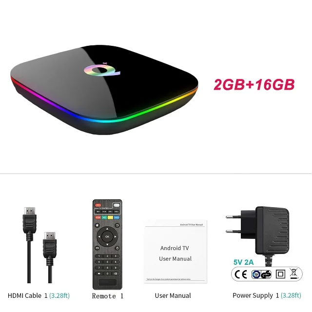 2GB 16GB Smart Android 9 ТВ-приставка Allwinner H6 четырехъядерный телеприставка Поддержка 6K HD видео воспроизведение ТВ приемник 4 Гб 64 Гб медиаплеер PK H96 MAX - Цвет: 2GB 16GB