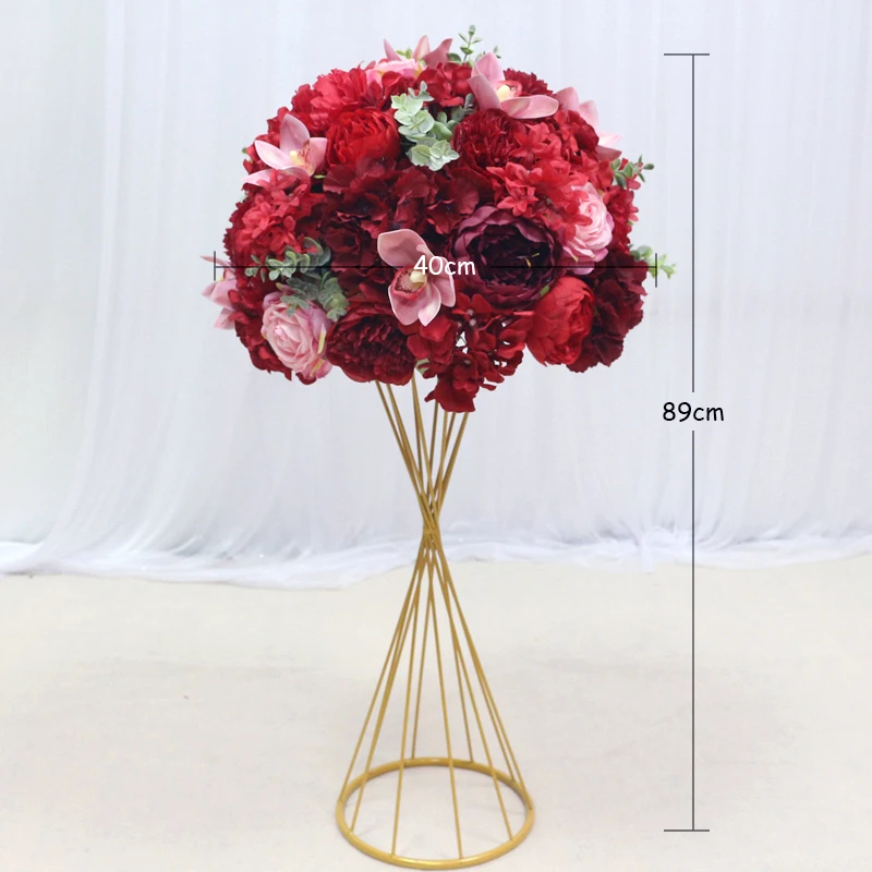 JAROWN Custom Wedding Color Artificial Rose Hydrangea Garland Set Wedding Background Decoration Flower Ball Arch Home Party Decor (16)