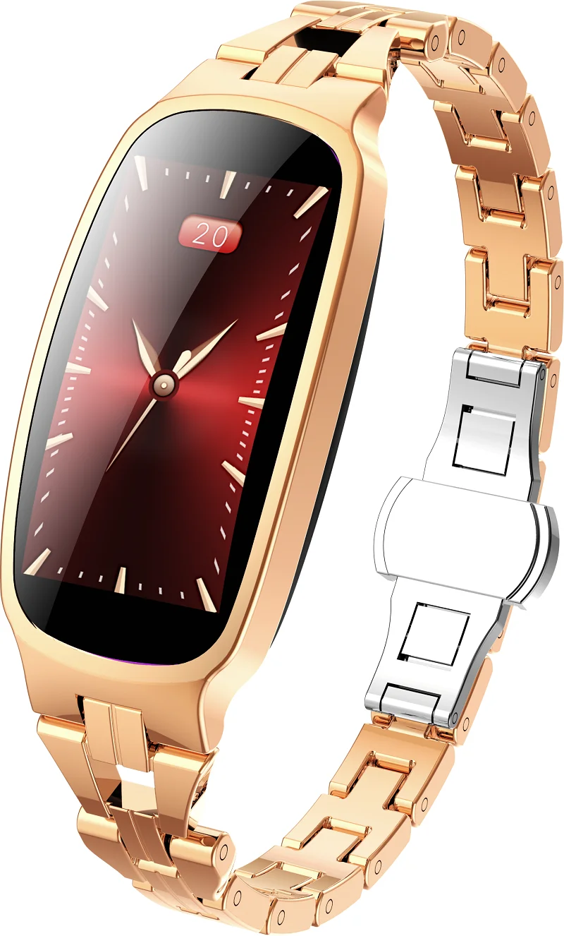 Rose Gold ZEBLAZE, женские Смарт-часы, водонепроницаемые, с кислородом крови, монитор сердечного ритма, мужские спортивные Смарт-часы для IOS и Android, reloj inteligente - Цвет: Rose Gold