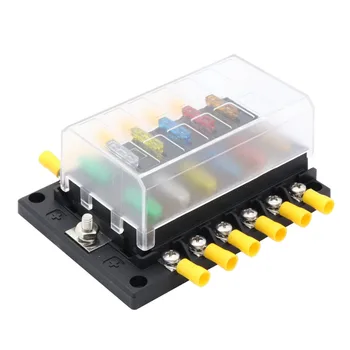 

12-Way Blade Fuse Box Block Holder With LED Indicator 12V 32V Circuit Breaker For Auto Boat Marine Car Replacement Parts