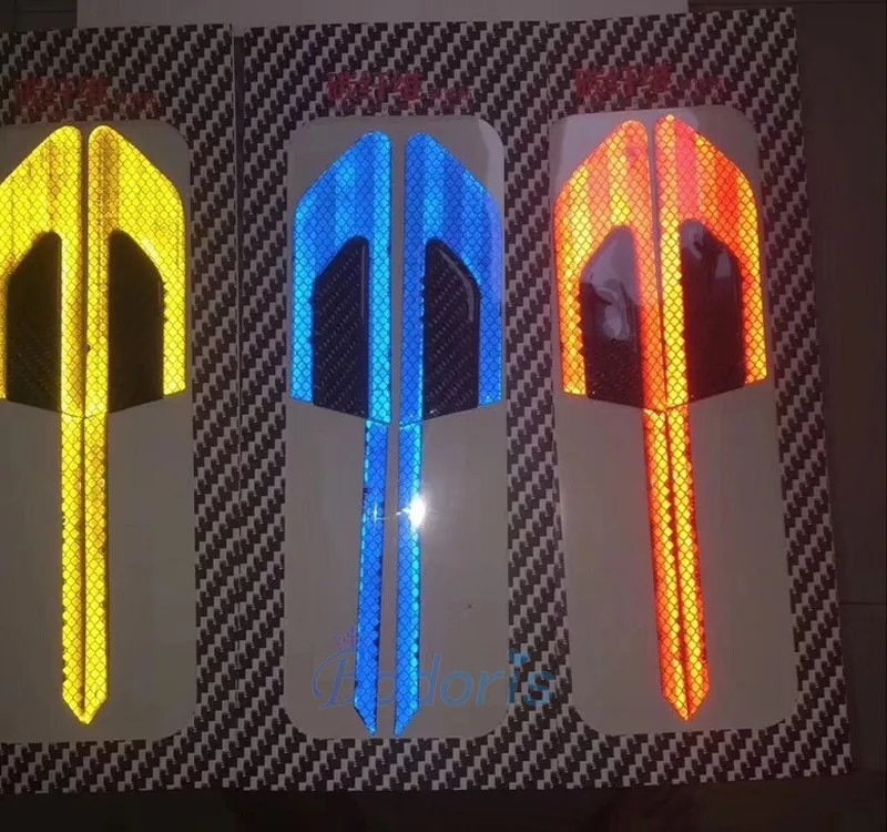Светоотражающие Предупреждение ющие полосы 3D наклейки из углеродного волокна