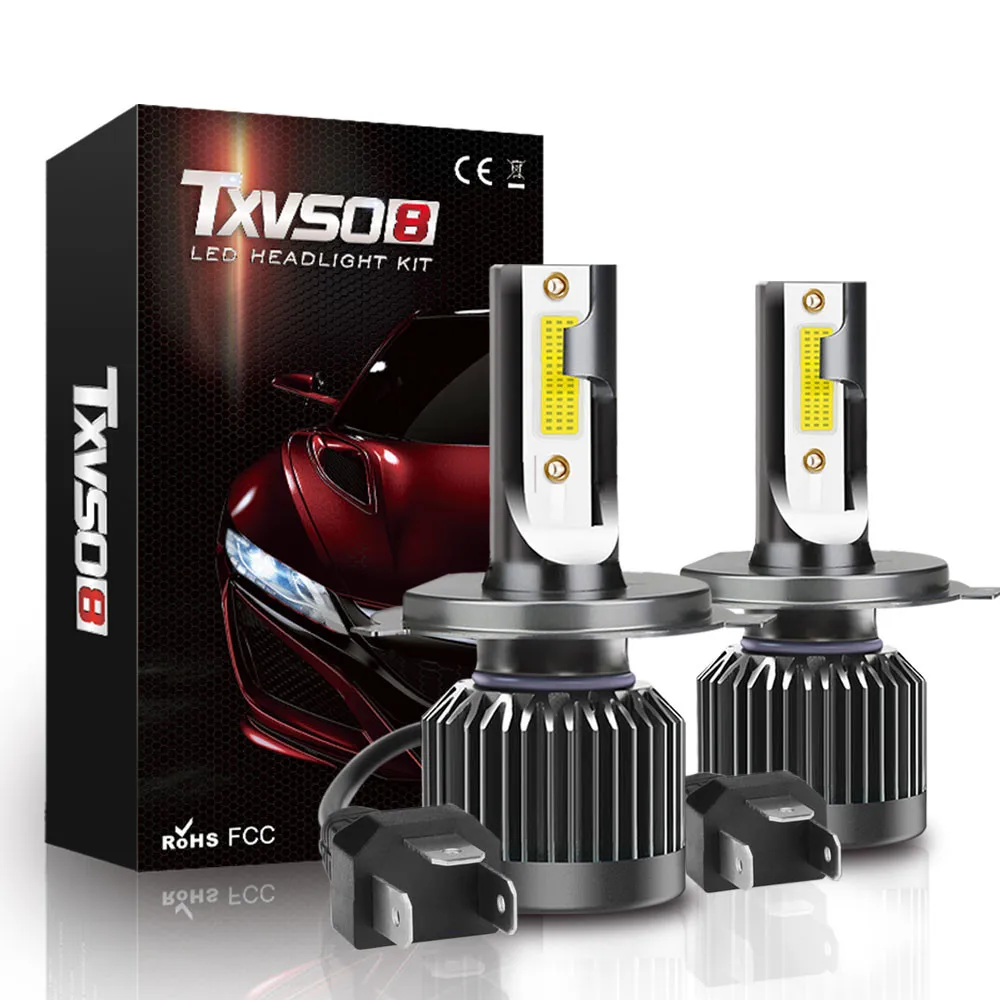 Car LED Headlamp 2pcs 9-32V 6000K High Low Beam G2 Bulb H4 2LED COB 200W 20000LM Headlight Conversion Kit