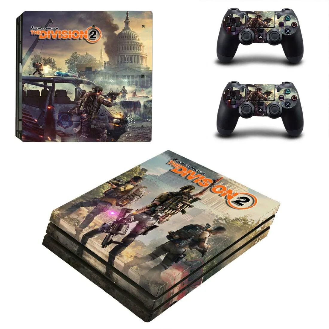 The Division 2 PS4 Pro sticker Play station 4 наклейки для кожи наклейки для playstation 4 PS4 Pro консоль и контроллер Скины Виниловые
