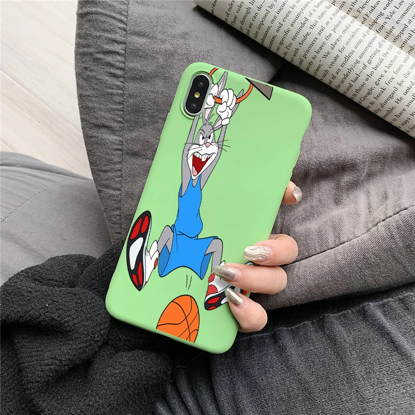 Bugs Bunny TweetyBird Даффи Дак Looney Tunes чехол для iPhone 6 7 6plus X XR XSMAX 11 роскошный цветной Мягкий силиконовый чехол для телефона