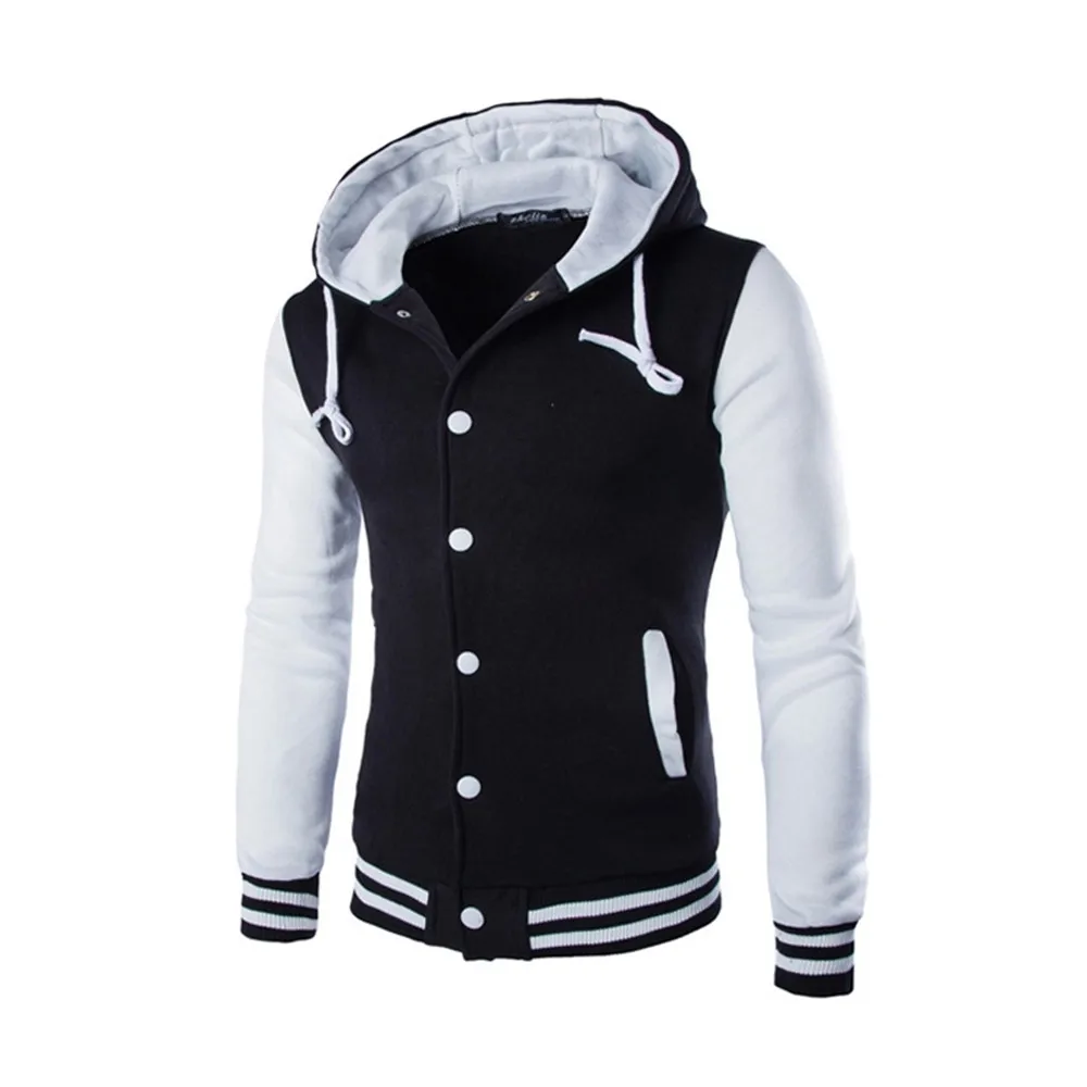 

Casual Hoodies Mens Sweatshirt Long Sleeve Stripes Hoodie Autumn Spring Top Fitness School Tracksuits Blue Black Sweatshirts