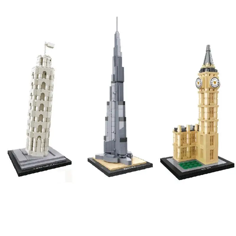 333 шт HSANHE архитектурные блоки Burj Khalifa Landmark коллекция Строительные блоки Набор городской кирпич классическая модель детские игрушки 6368