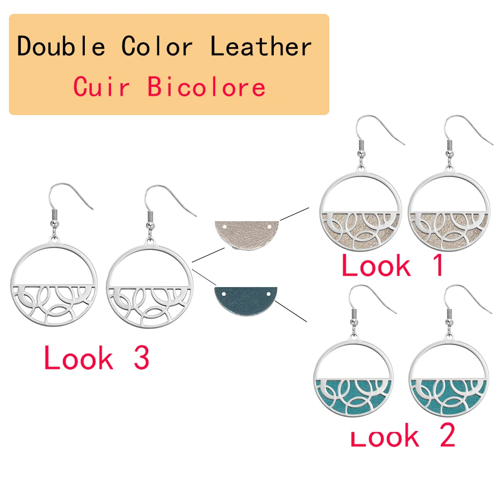 Cremo Drop boucle oreille femme Love Heart Star Stainless Steel Earring Interchangeable Leather Band Trendy Jewelry 2023 New 3