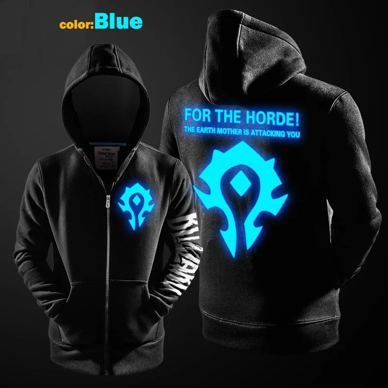 World of Warcraft sudadera con capucha estampada luminosa moda otono DOTA tribal league chaqueta deportiva traje de cosplay