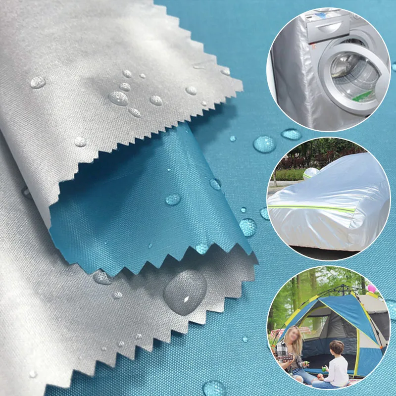

1PC 210T Thin Silver Coated Waterproof Fabric Tent Sunshade Oxford Cloth Screen Awning Ripstop Beach Umbrella Sun Shade Outdoor