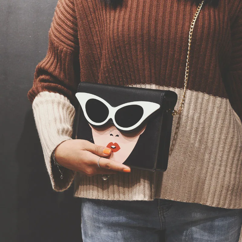 Bolsos Mujer, ограниченная серия, новинка, квадратная женская сумка с глазами, порт, ветер, уличная съемка, маленькая Индивидуальная коробка, плечо, диагональная посылка
