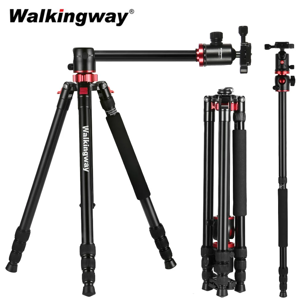 Professional Camera Tripod Monopod Aluminium DSLR Travel Tripod Stand with ball Head for Tripode Stativ with Quick Release Plate