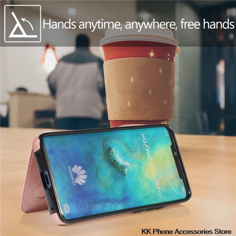 Ретро Чехол-кошелек с кармашком для телефона huawei P30 Pro mate 20 Pro медная Пряжка кожаная задняя крышка для huawei P30 mate 20 Lite