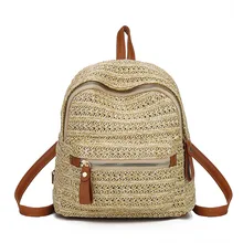 От производителя стиль корейский стиль Модный соломенный рюкзак льняное плетение модный рюкзак женская сумка оптом