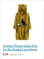 JAYCOSIN модная Осенняя Женская Повседневная Толстовка с принтом кота, уникальный элегантный удобный шикарный пуловер с капюшоном, топы, свободная блузка