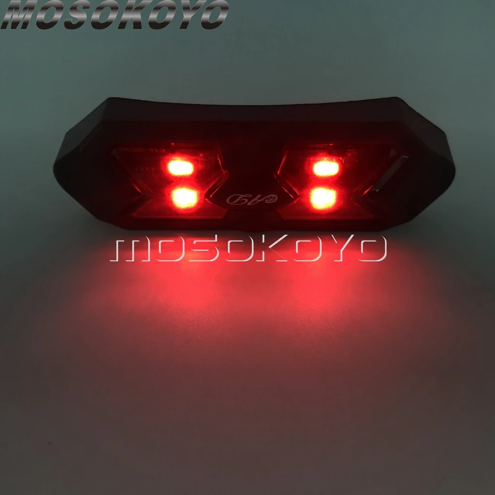 Motorcycle Helmet Night Safety Driving Taillight Enduo Motocross Helmet Sticker Lamp Universal LED Brake Signal Warning Lights
