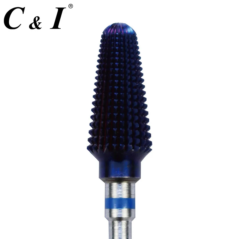 С фиолетовым покрытием конический Торнадо ногтей сверло для электрического маникюрного станка, размер Middle-M