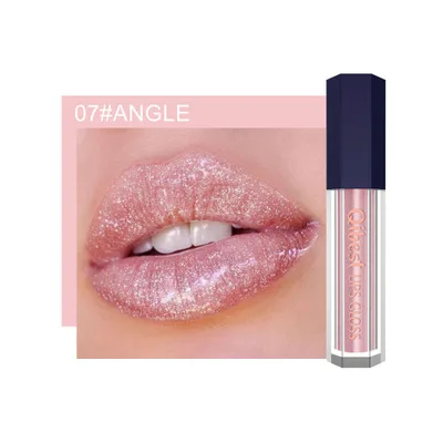 color 7 QIBEST металлический антипригарный блеск для губ 12 цветов Ослепительная жидкая помада - Цвет: color 7