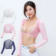 Nữ Tập Golf Áo Chống Nắng Bên Trong Mặc Áo Ngắn Tay Dài Chân Đeo Găng Tay Cao Cấp Chống Tia UV Cánh Tay Nữ Tay(China)