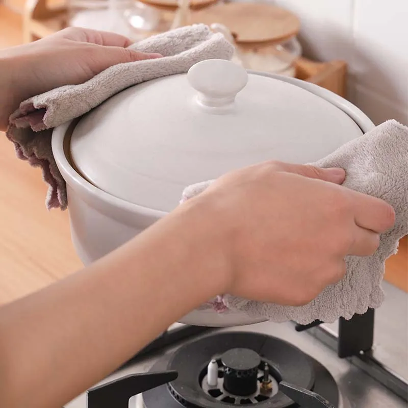 Сверхвпитывающая микрофибра кухонная ткань для посуды двухсторонняя Чистящая прокладка тряпки высокоэффективное домашнее полотенце для уборки