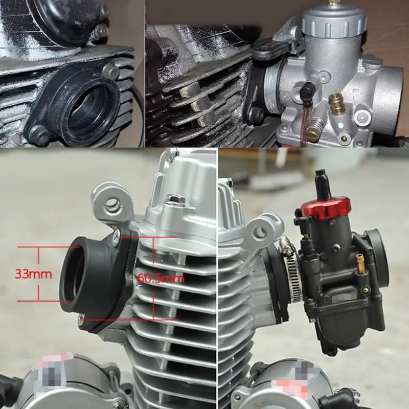 Motorcycle Carburetor Adapter Inlet Intake Pipe Rubber Mat Fit on PWK 28/30mm 32/34mm Motorcycle Carburetor