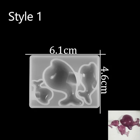 Moon Shell Cat UV Resin Pendant Earrings Key Chain Epoxy Resin Molds For DIY Jewelry Making Finding Tools Candle Pot Mold
