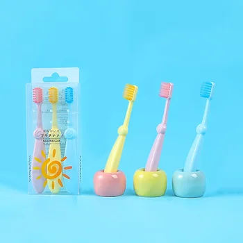 

Customizable Japanese-style CHILDREN'S Toothbrush 3 Pcs 2-5 Years Old Baby Macarons Soft Hair Toothbrush Manufacturers Direct Se