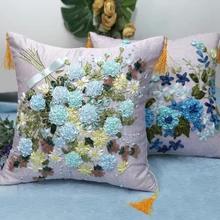 Свежие ленты DIY Вышивка Автомобильная Подушка ручной работы Рукоделие наборы для начинающих Материал пакет не крестиком для автомобиля и дома