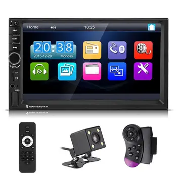 

7inch HD Touch Screen Bluetooth Car MP5 Player FM Radio AUX USB Rearview Camera Remote Control 7060B Car Accessories