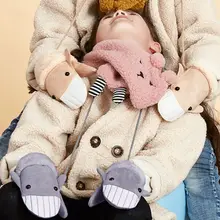 Детские перчатки для малышей; зимние теплые толстые плюшевые Висячие Короткие перчатки с героями мультфильмов; D7YD