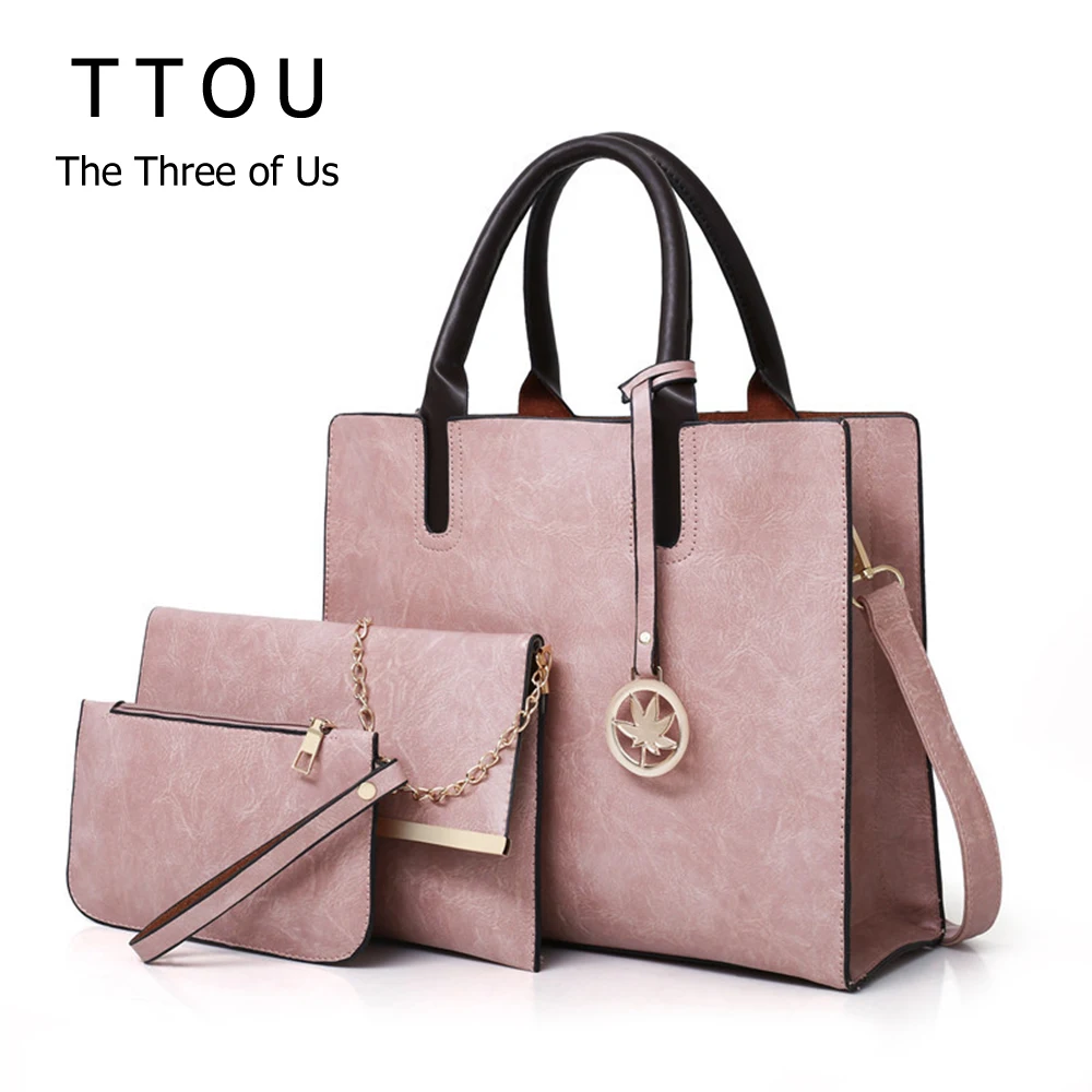 3 шт./компл. модная женская сумка из ПУ кожи на плечо вместительные дорожные сумки