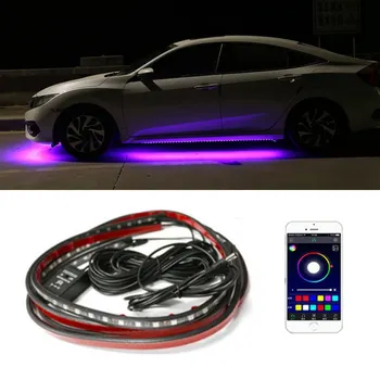 

Remote Voice Control RGB Car Ambient Light LED Strips Decoration Lamp For E46 E87 E90 X1 X3 X5 E53 F10 F11 F20 F01 F30 E39 E60