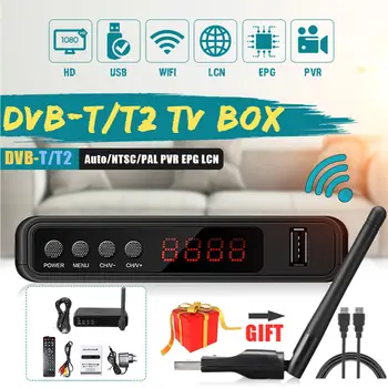 

HDMI Satellite Tv Receiver Tuner Dvb T2 Wifi Usb2.0 Full-HD 1080P Dvb-t2 Tuner TV Box Dvbt2 Or Antenna Built-in Russian Manual