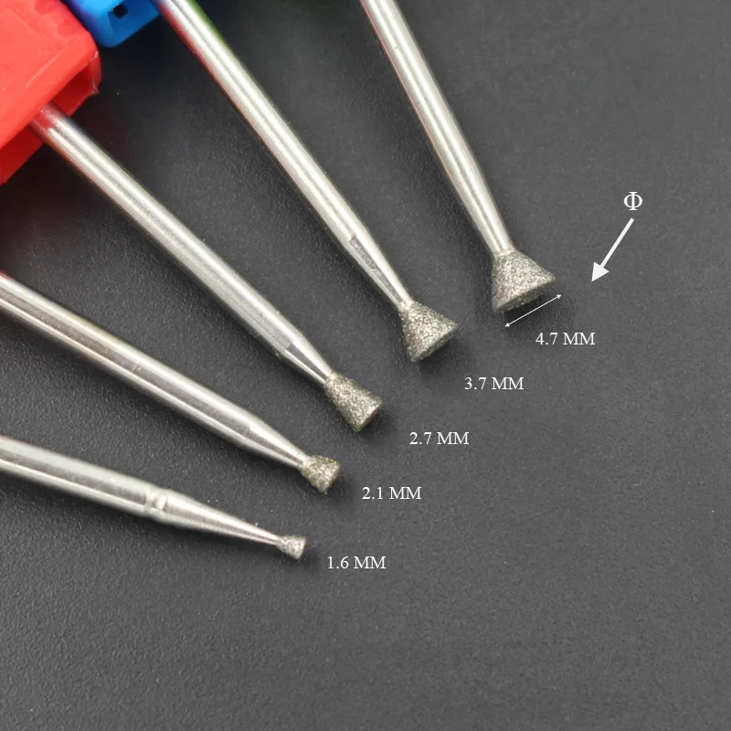 ASWEINA-cabezales de diamante para uñas, 1 Uds., 5 tamaños, para piel muerta