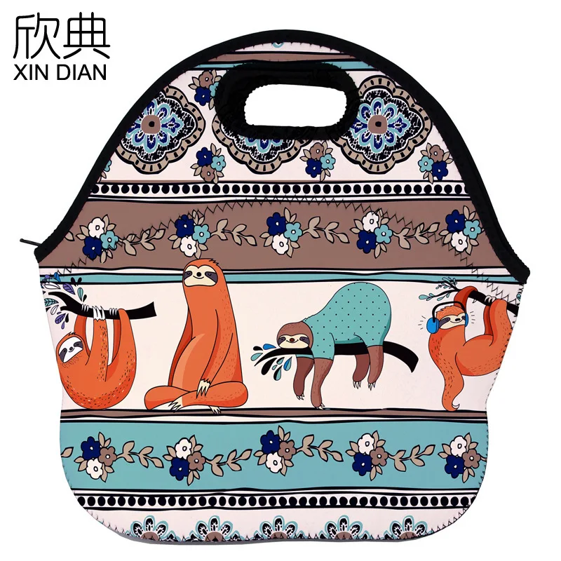 

Euro-American Wind Insulation Lunch Bag Digital High Definition Printed Slow Pattern Portable Hand-held Insulation Bag