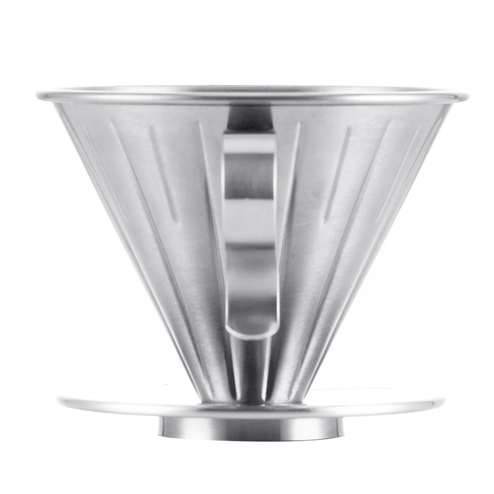 Universal Emboss Stainless Steel Coffee Filters Pour over Coffee Dripper Filter Funnel Strainer Coffeeware Kitchen Tools New