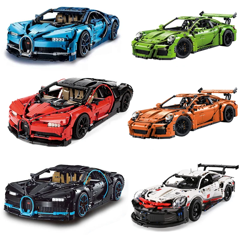 Technic Car Series Supercar Bugattis модель строительные блоки Наборы кубиков детские игрушки, совместимые с IegoSet 42083 подарки в сборе