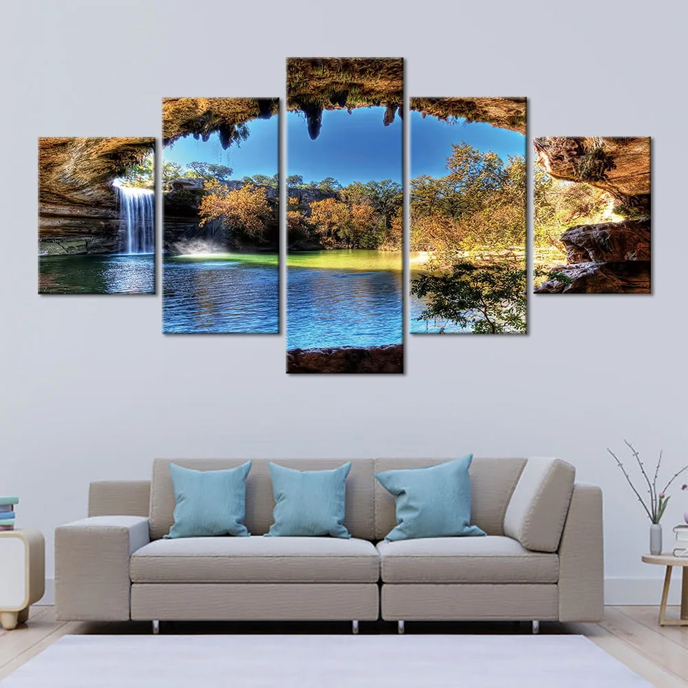 Painting on Canvas 5 Pcs beautiful scenery Posters and Prints Wall Art